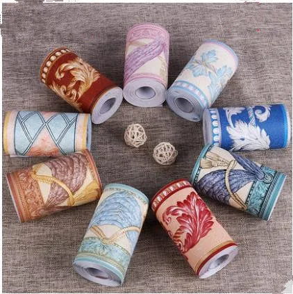 

Baseboard wall stickers wallpaper self-adhesive waterproof 3D wallpaper bedroom living room kitchen bathroom skirt line waist-69