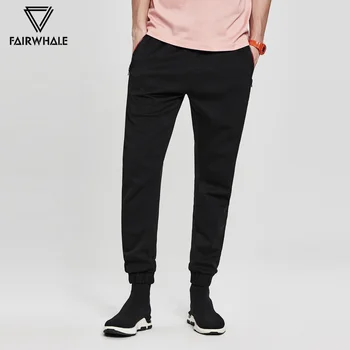 

Mark Fairwhale 2019 new arrival casual men's pants slim fit elastic waist drawstring trousers male pant 718123017009