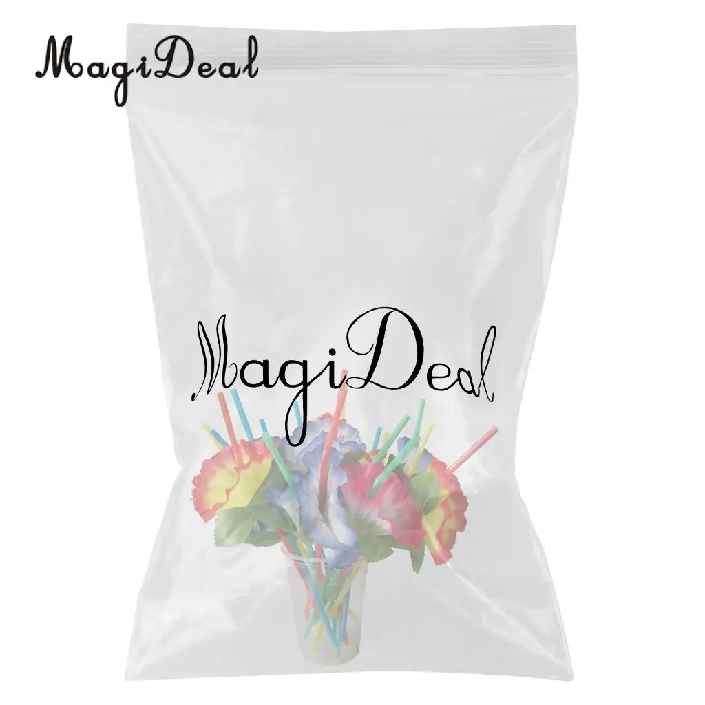 20pcs Assorted Colorful Flower Cocktail Party Straws Party Table Decoration