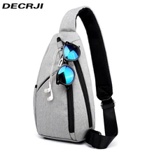 DECRJI большой Ёмкость Для мужчин Оксфорд груди пакет дизайнер высокое качество мужской Дорожная сумка Повседневное Для мужчин плеча Crossbody сумки