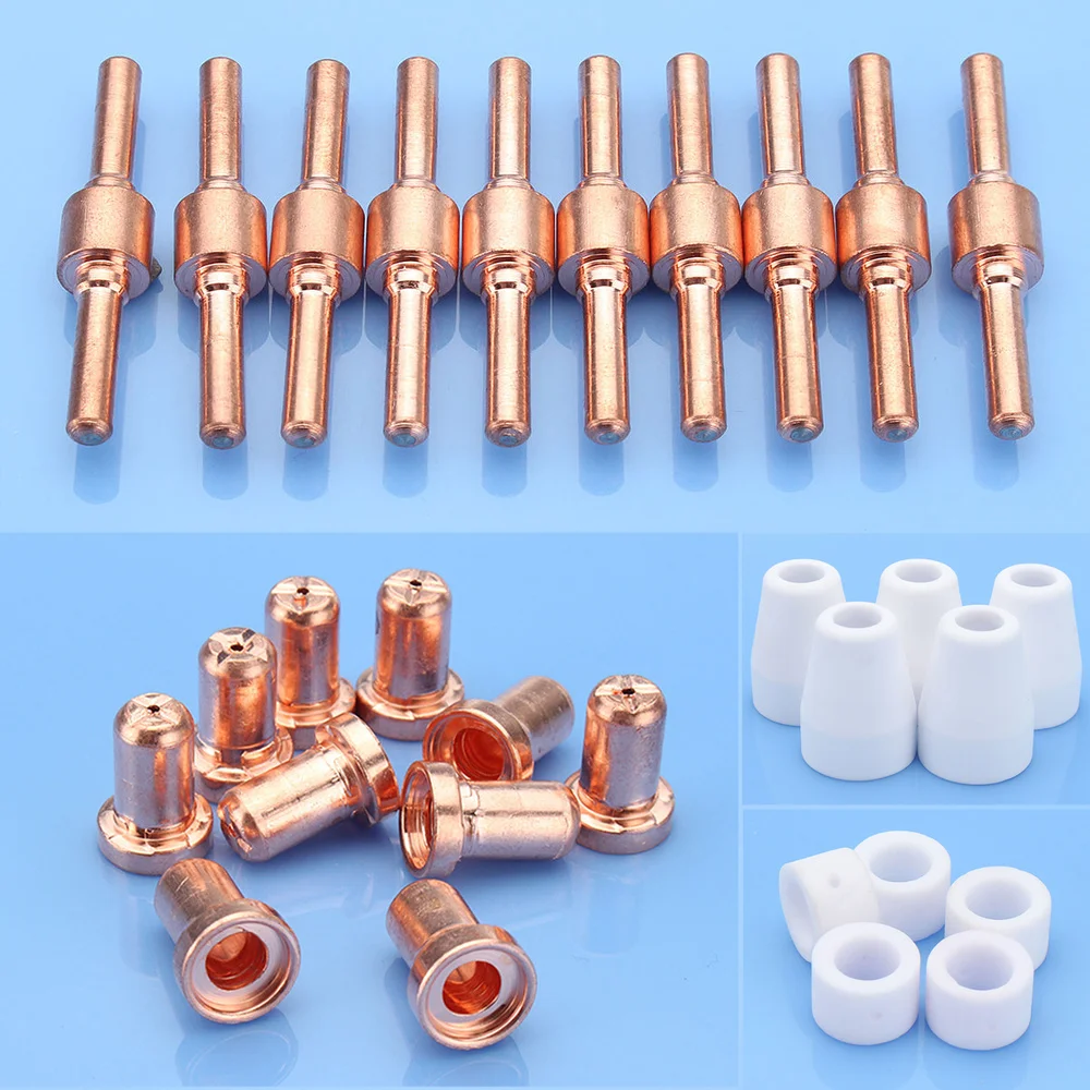 

30pcs Thermal Plasma Cutting Consumables Spare Parts Kit Mayitr Plasma Cutter Electrodes Tip For BPS40 CUT30/40/50 CT416/520