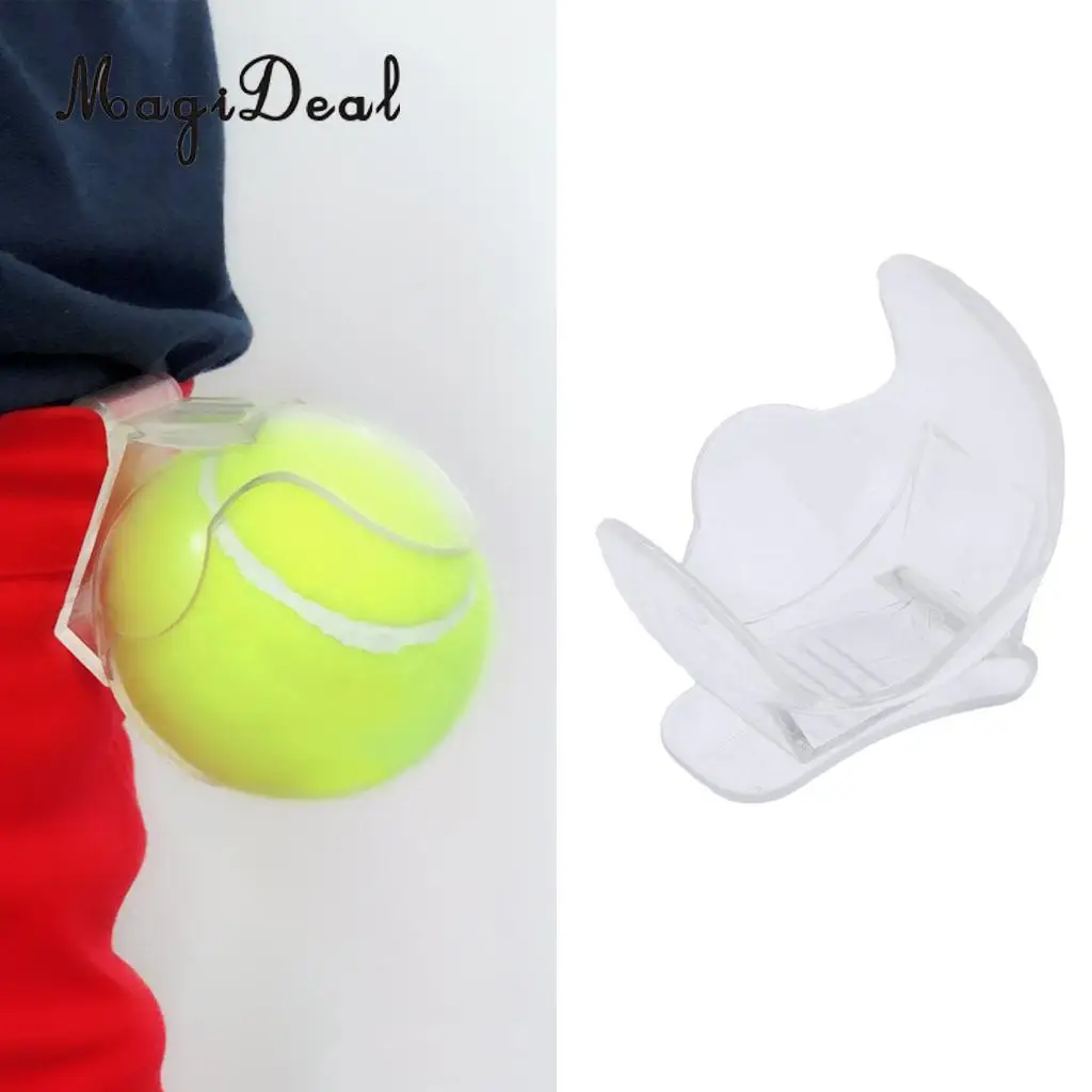 Pro Tennis Ball Holder Waist Clip Holding 1 Tennis Ball Player Training Equipment Accessories Transparent