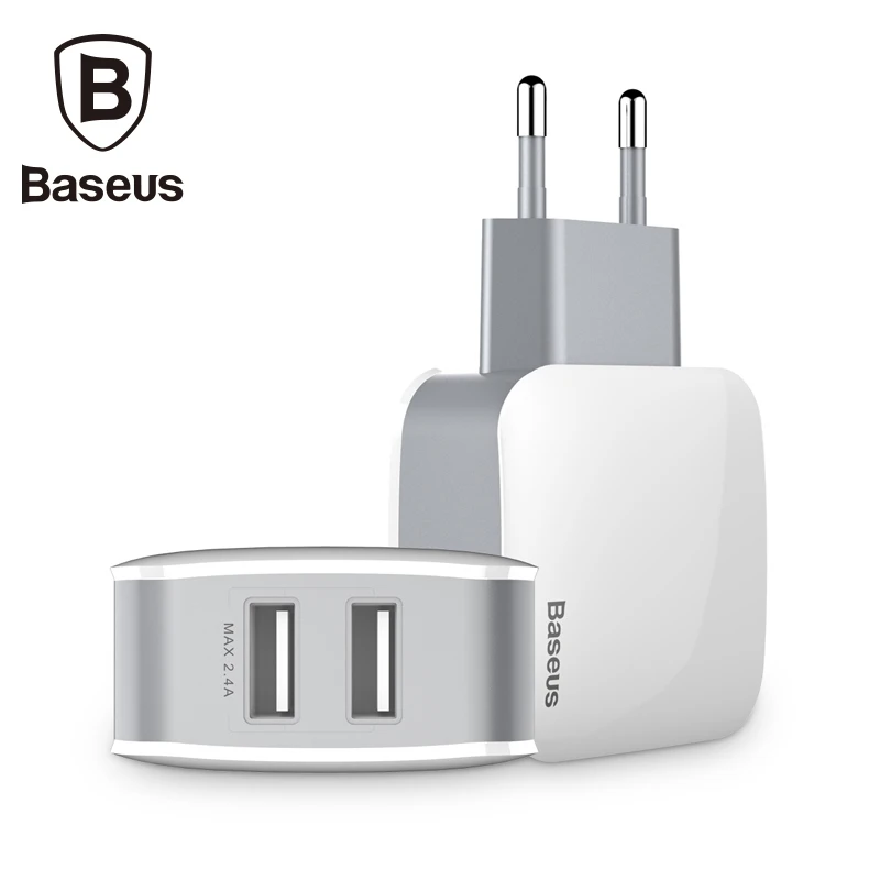 Baseus порт abl ЕС USB зарядное устройство разъем для samsung huawei Xiaomi двойной USB порт зарядное устройство USB ЗУ для мобильного телефона адаптер 2.4A