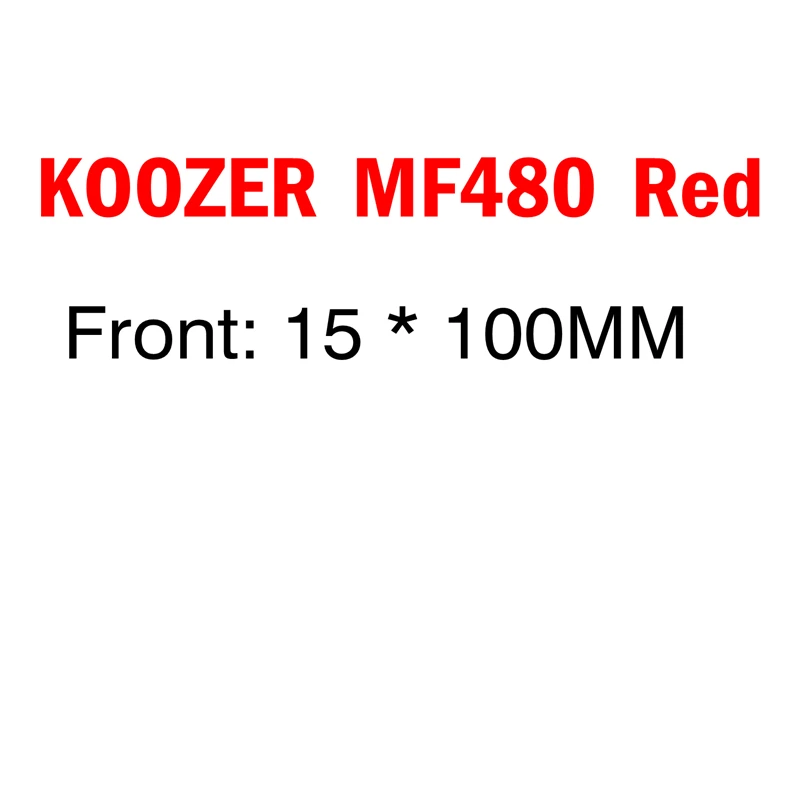 KOOZER MF480 передняя, Задняя Ступица набор 2/4 подшипники 24T трещотка 32 отверстия быстросъемные через ось горный велосипед ступицы для XD - Цвет: Red 15x100mm