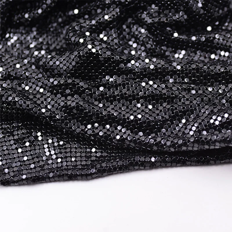 JUNAO 45*150 см, черные стразы, ткань с металлической отделкой, алюминиевая сетка, аппликация из страз, кристальная лента, окантовка для платьев, сумок, ремесел