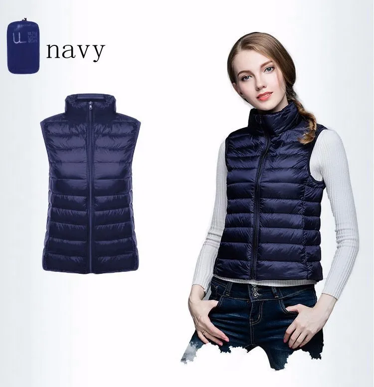 NewBang Brand Women Sleeveless Womens Ultra Light Down Vests Slim Jacket Girl Gilet Plus Lightweight Windproof Warm Waistcoat