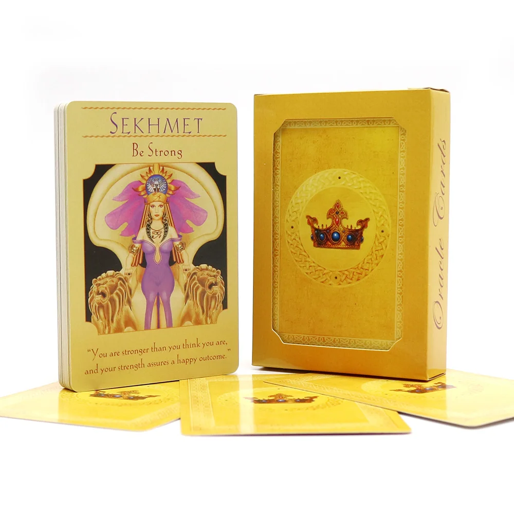 

Full English Beauty Oracle Cards Board Game Guidance Mysterious Fortune Tarot Cards Game For Girls 44 cards with bag
