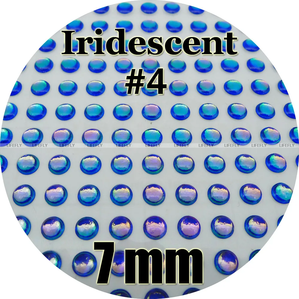 7mm 3D Iridescent 4 / Wholesale 350pcs 3D Holographic Fish Eyes, Fly