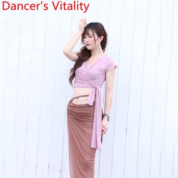 

Belly Dance 2019 New Arrival Women Sexy Beginners Oriental Indian Dancing Summer Practice Clothes Top Skirt Performance Garments