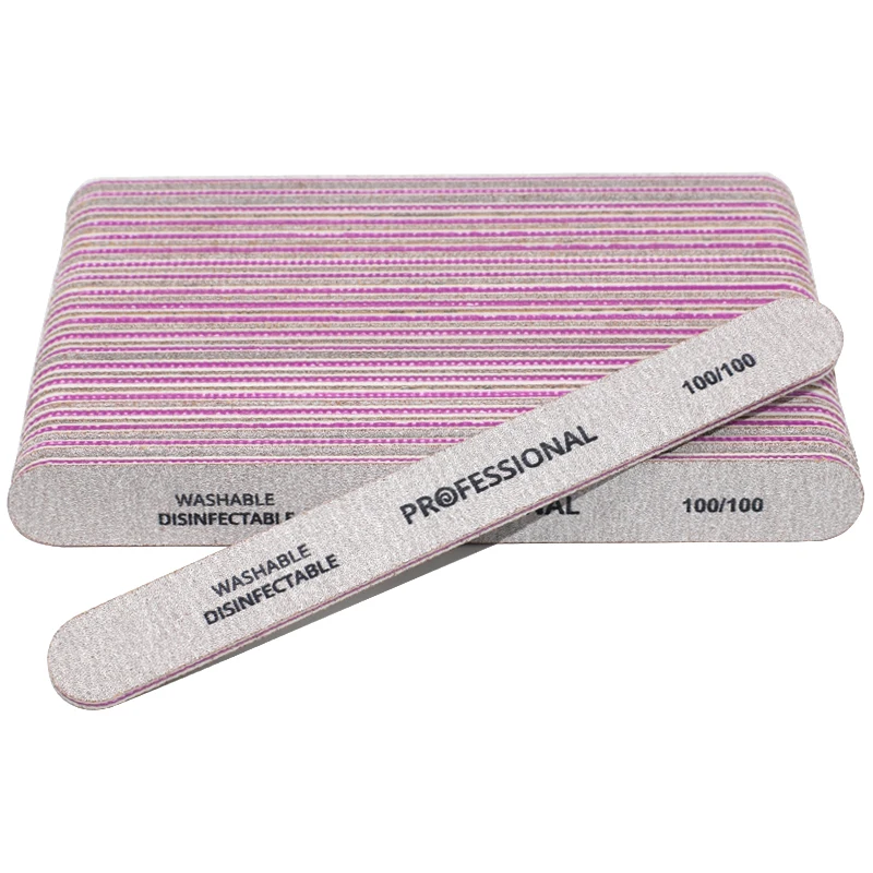 

25pcs Double-sided Nail File 100/100 Grit Professional Nail Polish Sanding Buffer Block Sandpaper Nails Shiner Nail Design Care