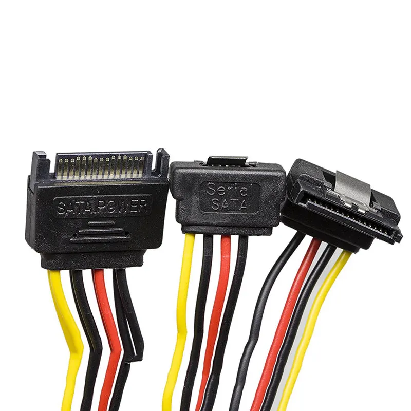 SATA 15 контактный разъем для 2x15 Pin 90 градусов Женский 15Pin отклонения в размерах на 1 2