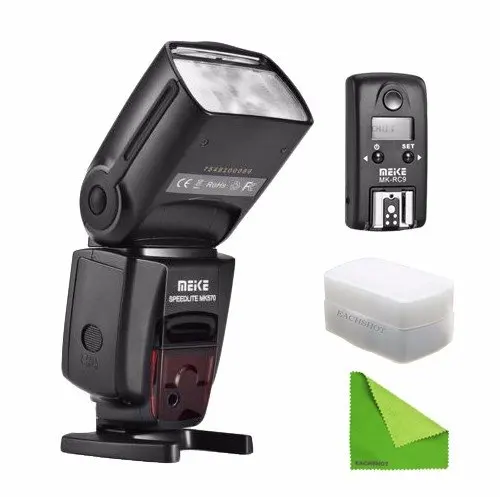 Meike MK-570 Wireless Flash Speedlite for Canon EOS 5D Mark II III 6D 7D With Flash Trigger Transmitter Diffuser Cleaning Cloth зарядное устройство canon ac e6n for eos 5d mark ii eos 5d mark iii eos 70d eos 6d eos 7d eos 7dmark ii eos 5ds