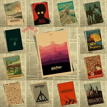 Школа магии будет хорошо получен классический фильм крафт-бумага плакат творческий домашний декор