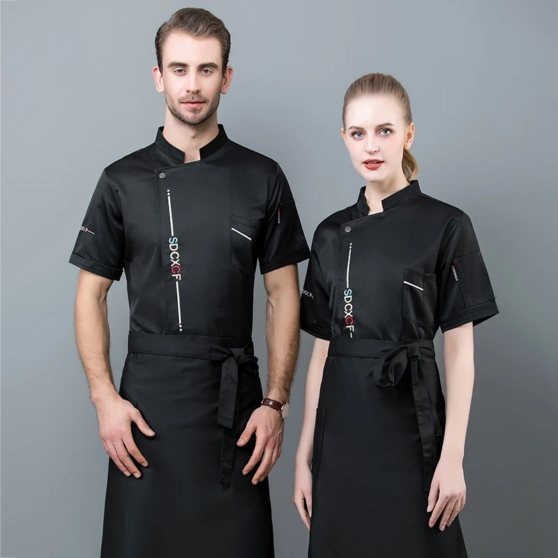 Новинка куртка шеф повара Униформа с коротким рукавом Cook Coat кухонный ресторан