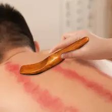 Fragrant Wooden Half Stick Massager Finger Scraping Acupuncture Point Acupoint Massager Health Care Stick