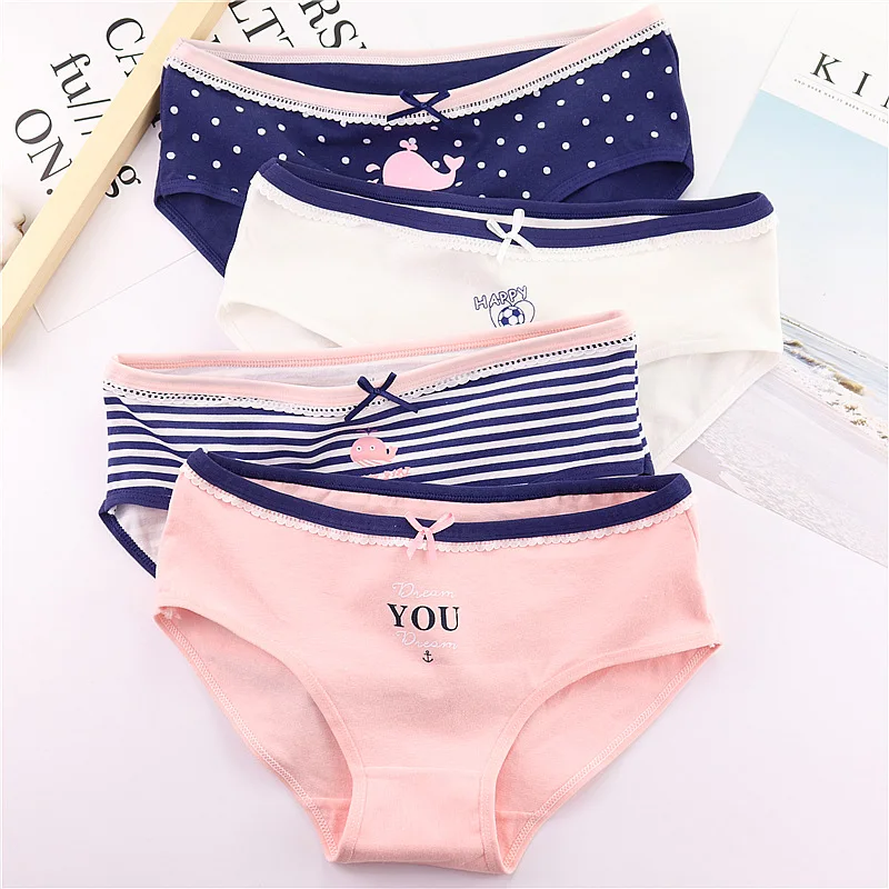 New Arrived Girl Panties Girl Underwear Cartoon Panties Bowknot Briefs Cotton Lingerie Soft Comfortable Lovely Panty 8586