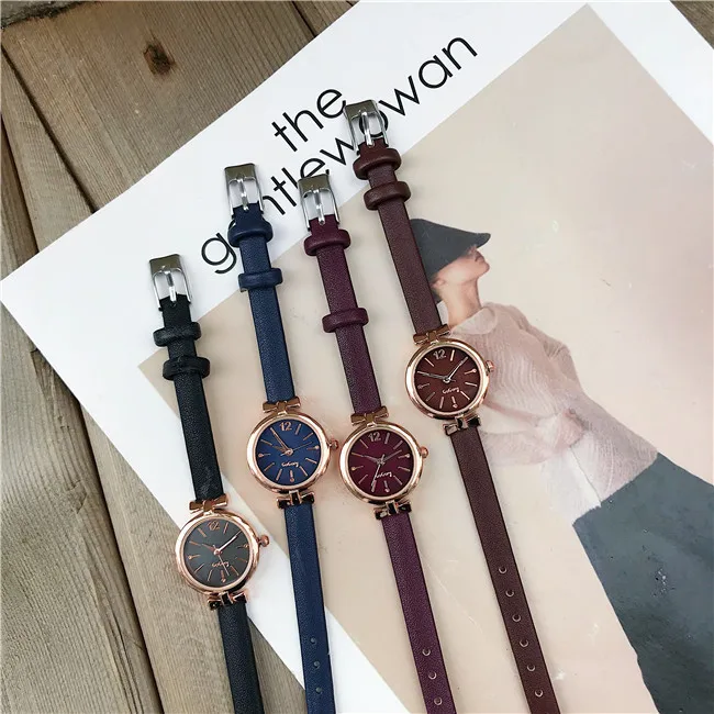 Elegant Ladies Dress Wristwatches Small Women Fashion Watches Luxury Casual Bow-Knot Case Female Quartz Leather Clock