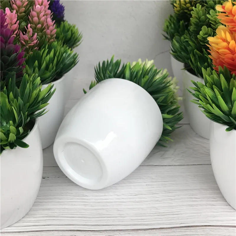 Artificial Flowers Potted Home Decor Desktop Bonsai Plant Imitation Plastic