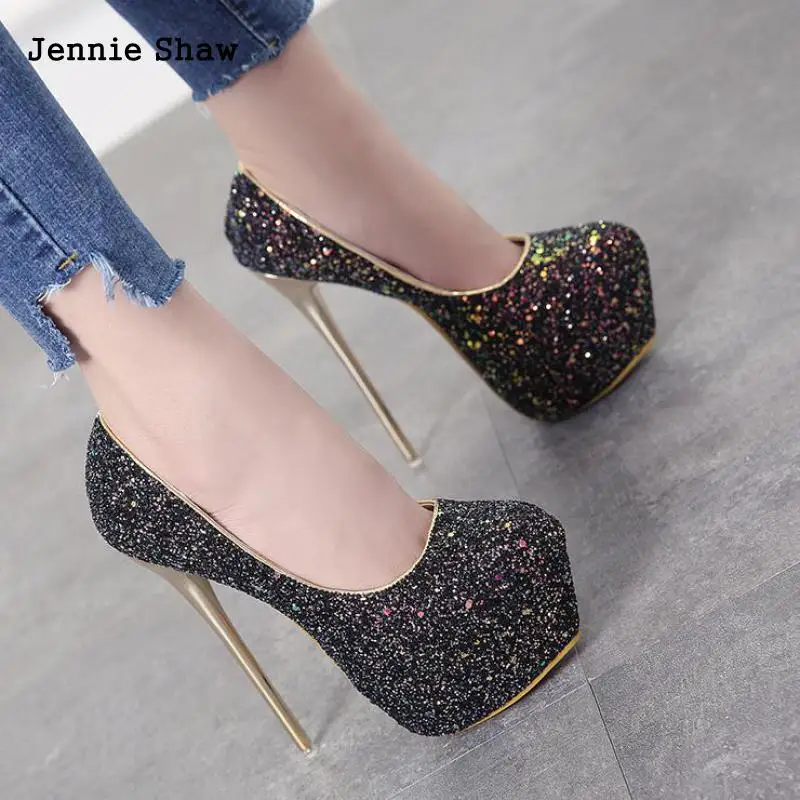 Thin Heels Party Summer Fashion Extreme High Heels Sexy Pumps Platform Stiletto Women Shoe Size 43 44 45