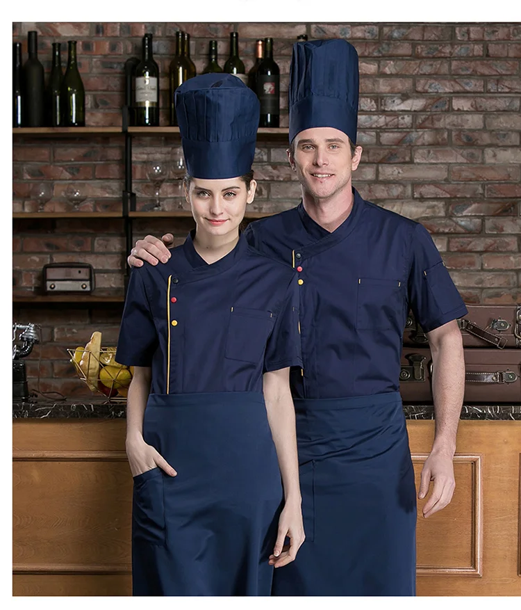 2019 высокое качество шеф-повар короткая куртка, пальто рукава форма офицантки Летняя обувь на плоской подошве для ходьбы булочно унисекс