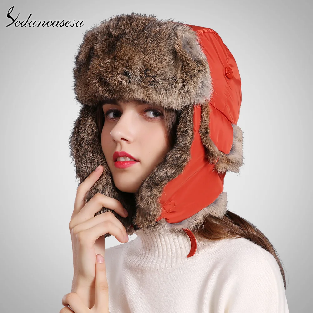 Trapper Hats Warm Unisex Winter Autumn Bomber Hat Men Women Military