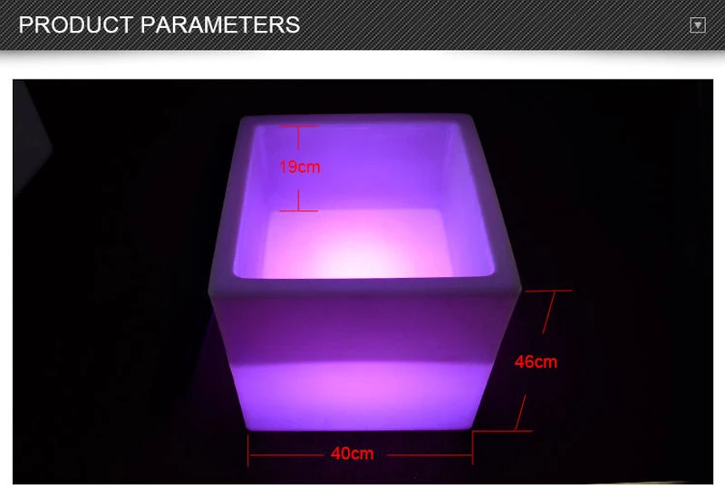 Высокое качество Водонепроницаемый ведро льда комбинированный Ночной светильник Led 40x46 см винный шкаф куб с подушкой KTV бар светильники лампы стулья