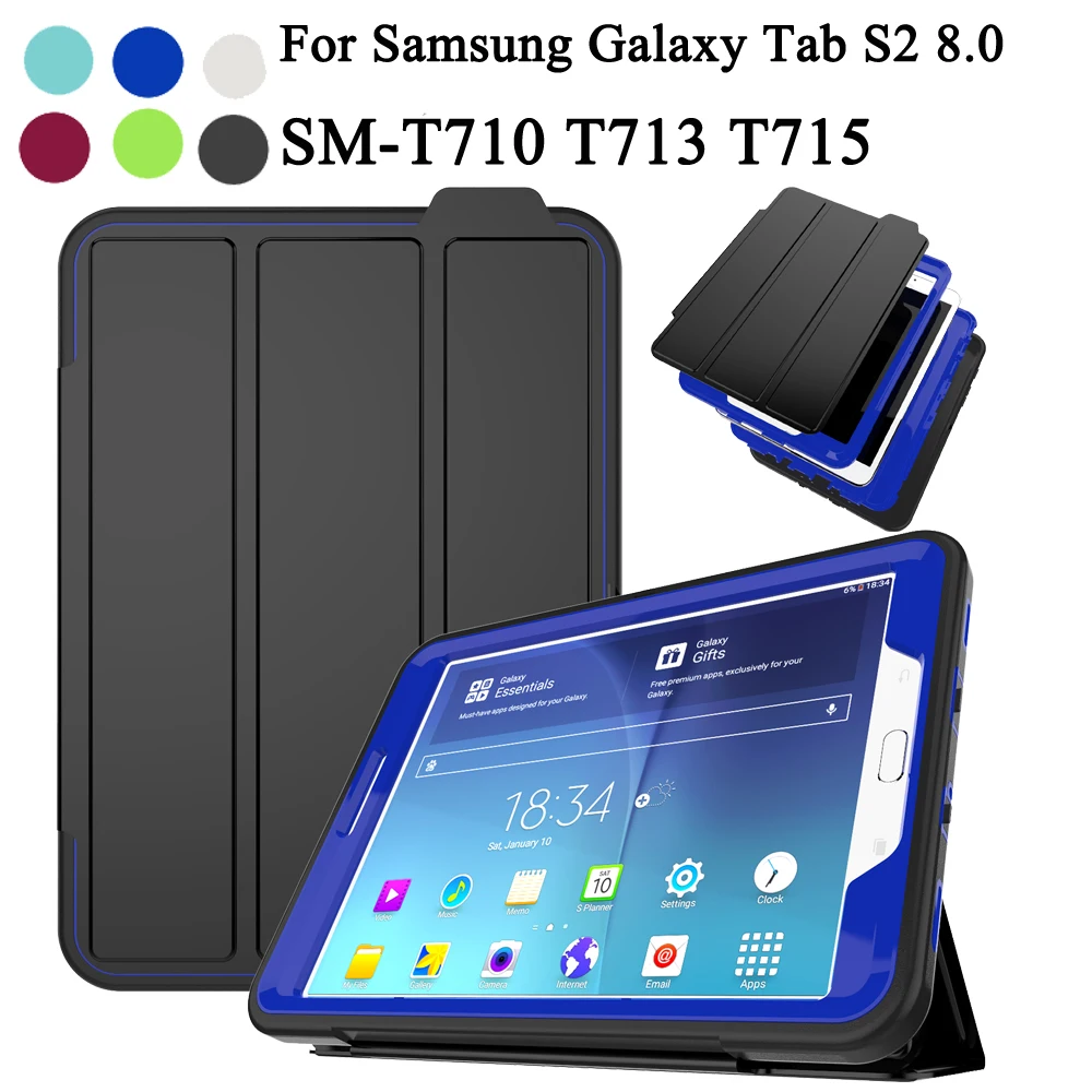 Полный защитный чехол для Samsung Galaxy Tab S2 8 0 T710 T715 T713 T719 дети Безопасный ударопрочный