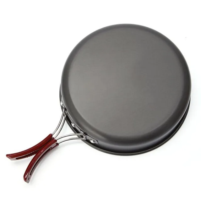 High quality Ultralight Camping Cookware Frying Pot outdoor tableware Picnic 2-3 Person Frying Pan Fry Pan Portable Single Pot 2