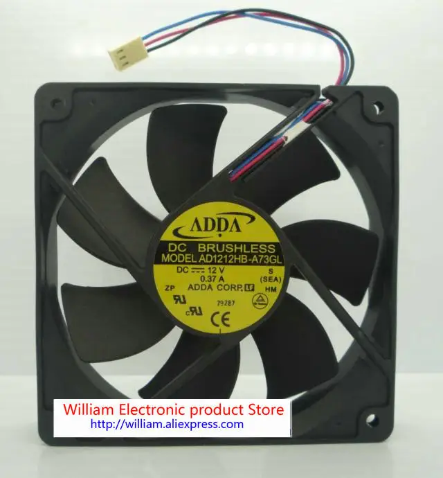Оригинальный чехол adda ad1212hb a73gl 120*120*25 мм 12 В 0.37a для компьютера электронный корпус
