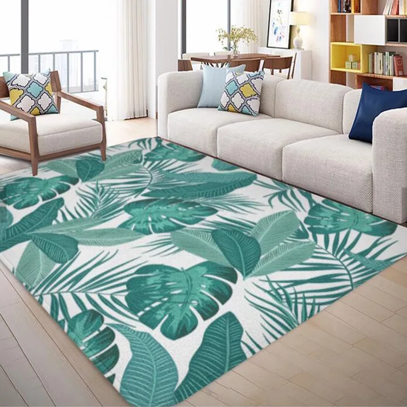 80*120 см креативный Европейский тип 3D печать ковер коврик для прихожей Противоскользящий коврик для ванной комнаты впитывающий воду кухонный коврик/коврик - Цвет: leaf2