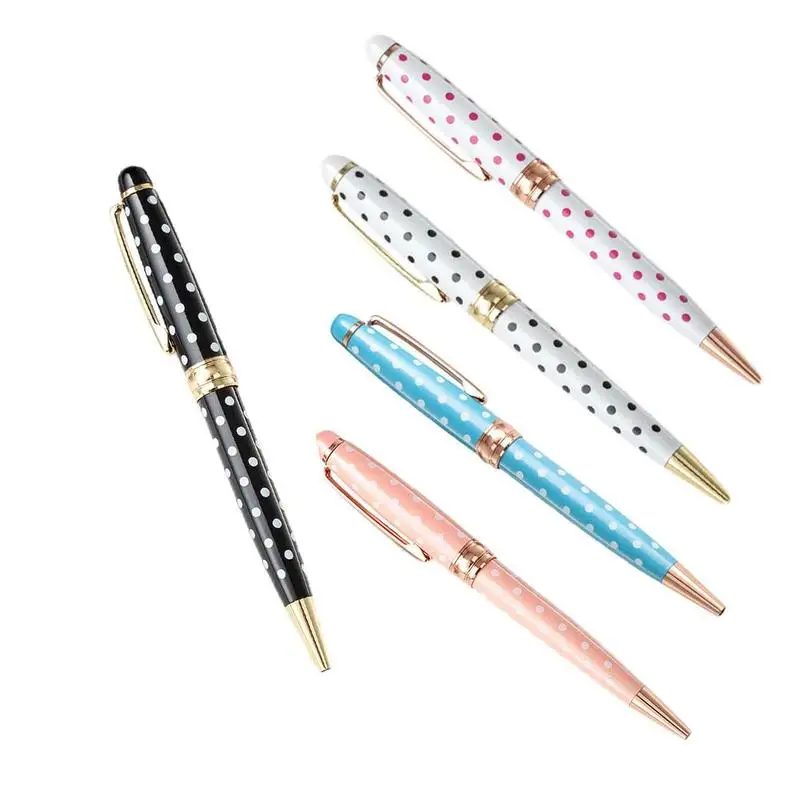 

1pc Classic Signature Dot Pen Fashion Cute Ballpoint Pen Business Office Gift Pen Ladies Beautiful School Writing Pen 2019