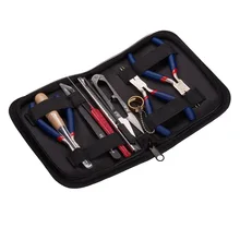 10PCs Mini Pliers Set, Long Nose with Teeth, Flat Jaw, Round Curve Needle Diagonal Nose Wire End Cutting Cutter Linesman Pliers mini long nose stainless pliers
