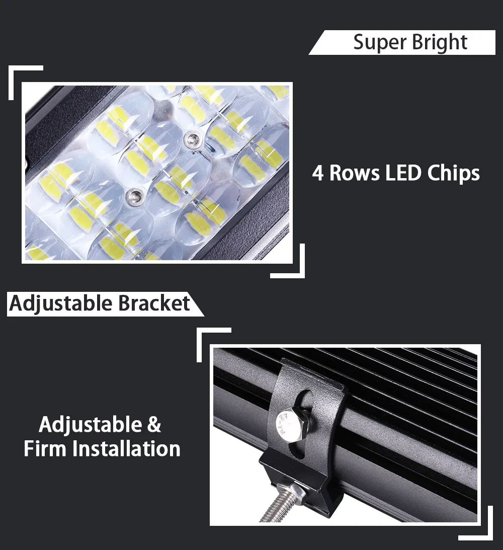 4 6,5 12 17 20 22 дюймов светодиодный светильник бар 4 ряда светодиодный бар светодиодный рабочий светильник для МАШИНЫ ТРАКТОРА Offroad Грузовик 4x4 4WD ATV внедорожник автомобиля 12V 24V