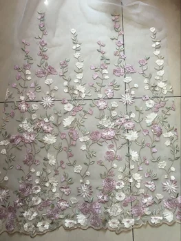 

Small Floral Design Embroidery Lace Fabric ,Fariy Lace Fabric for Dress