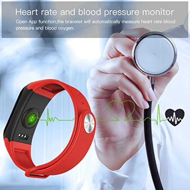 Smart Bracelets F1 Blood Pressure Monitor Fitness Bracelet Activity Tracker Smart Band Smartband Pedometer Wristband Smart Watch