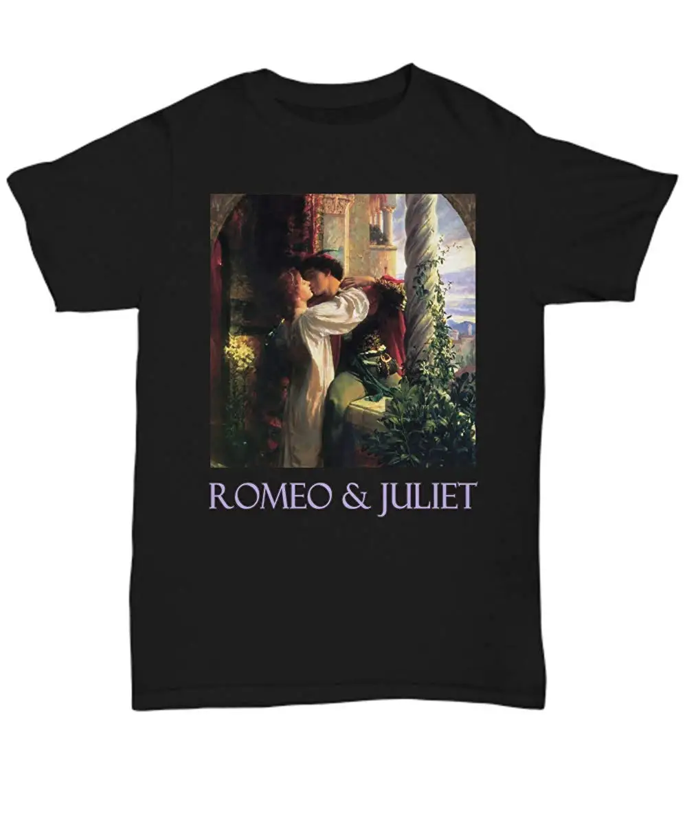 

Navamark Romeo and Juliet By Frank Dicksee - Unisex Tee Cartoon Print Short Sleeve T Shirt Free Shipping Top Tee T-shirt