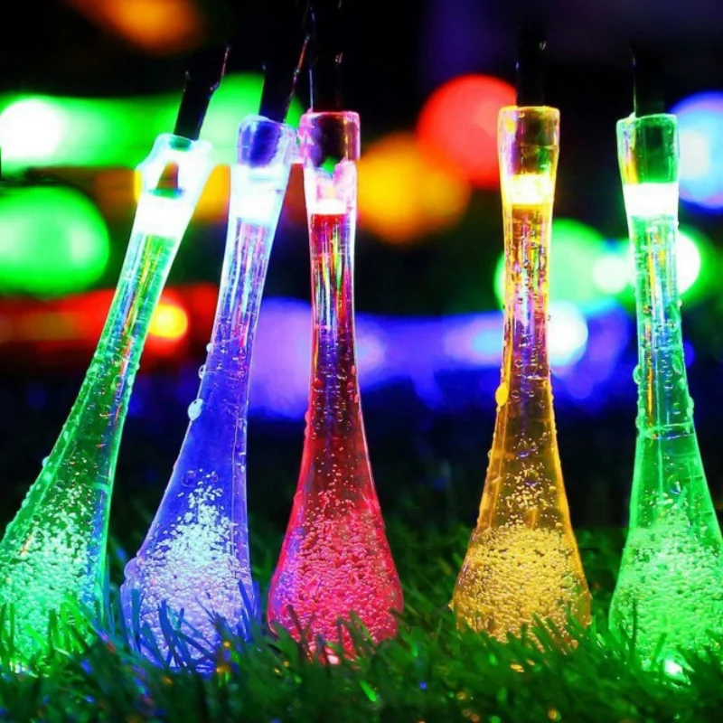 

30LED Water Drop Solar Light String Waterproof Solar Light String Garland Garden Christmas Decoration