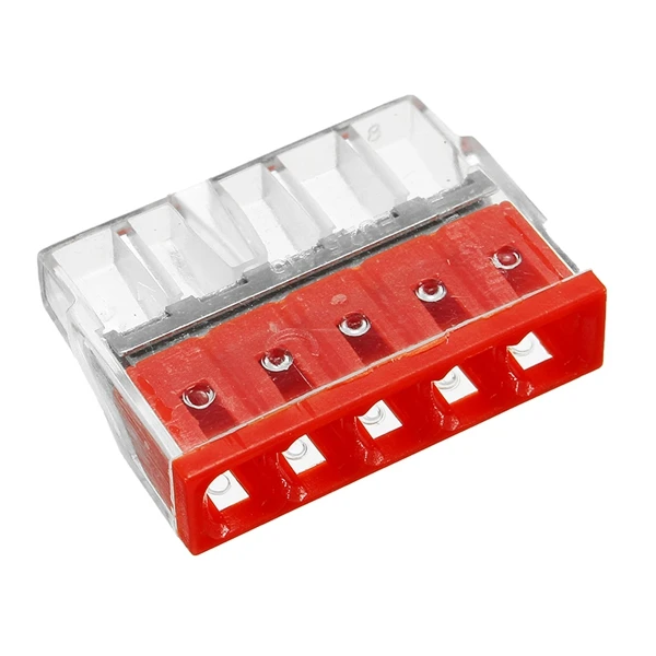 

Excellway ET01 5 Pin Spring Terminal Block 5Pcs Electric Cable Wire Connector
