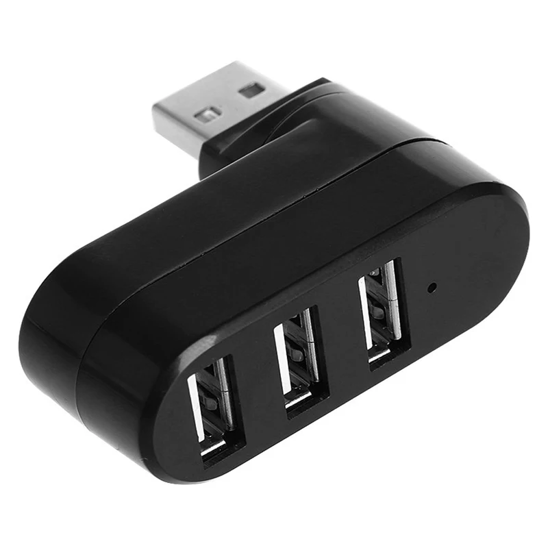 USB 2 0 концентратор 3 порта s Mini поворотный 180 Multi разветвитель адаптер для ПК