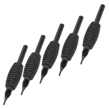 Высокое качество 5 шт. 3RT профессиональные одноразовые Нескользящие силиконовые трубка рукоятки машинки для татуировок круглый наконечник