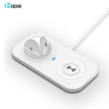 DCAE QI Беспроводное зарядное устройство для iPhone 11 XR X 8 XS Max 7 samsung S10 S9 S8 Xiaomi Быстрая зарядка 3 в 1 держатель телефона Pad USB кабель