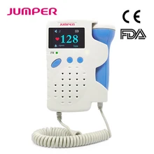 JUMPER Pocket Digital Fetal Doppler Prenatal Baby Heart Beat Monitor Large LCD Display Fetal Doppler Monitor AA Battery version