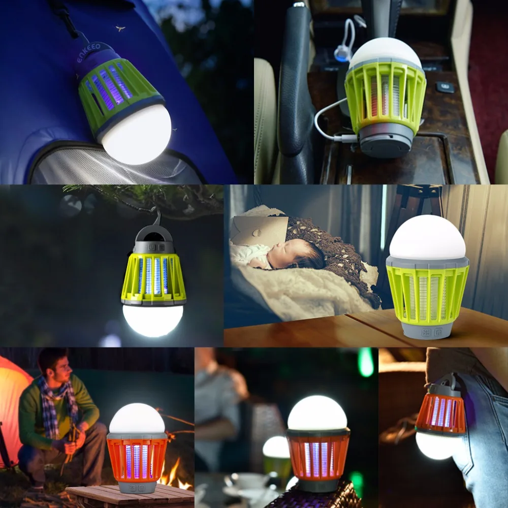 Enkeeo портативная электроника, Отпугиватель комаров, многофункциональный отпугиватель вредителей, походный светильник, лампа с USB зарядкой, садовый светодиодный отпугиватель комаров
