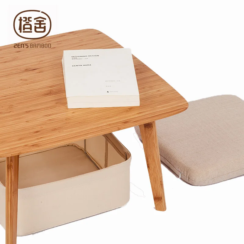 ZEN'S BAMBOO Coffee Table in Bay Window Assembly Simple Style Natural