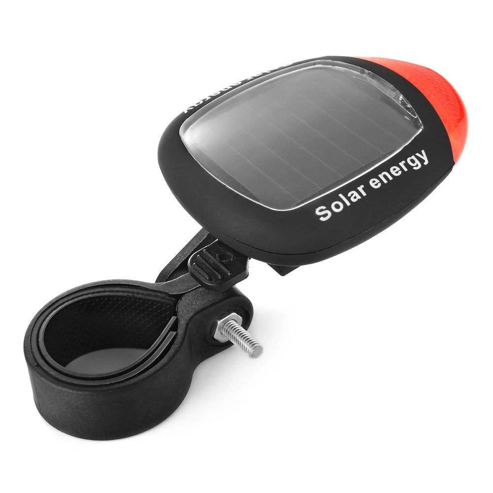 Sale Solar Energy Rechargeable Bicycle LED Light Bike Warning Lamp Front and Rear Safety Flashlight Accessories Set 9