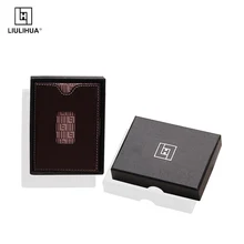 LLH Мужской дизайнерский кошелек из натуральной кожи, простой мужской бумажник для путешествий, мини-кошельки, тонкий визитница