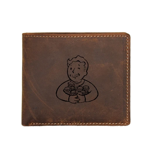 Мужские кошельки с именем на заказ, кошельки для игры Fallout, рчид держатели для карт, цена в долларах, маленькие кошельки для монет, кожаные маленькие кошельки - Цвет: style 1