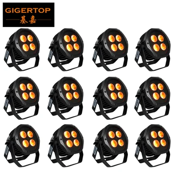 

12 Units Waterproof Wireless Dmx LED Stage Par Light 4*18W RGBAW UV 6in1 Outdoor DJ Uplighting Battery Powered Wedding Uplight