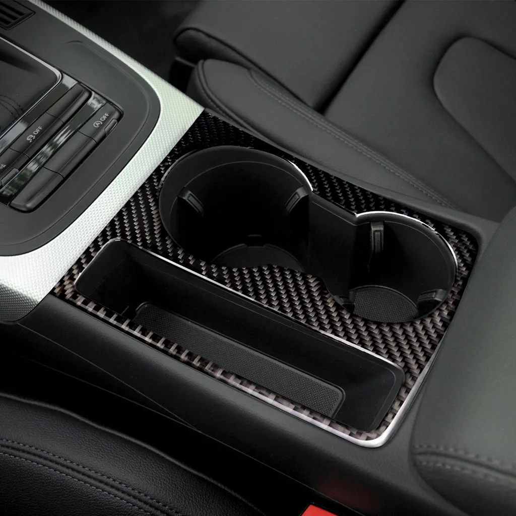 Для Audi A5 A4 B8 2009 2015 отделка из углеродного волокна подстаканник декоративная рамка