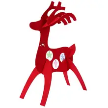 30 см Рождественский подарок украшение стола Войлок 3D макушка для новогодней елки фигурки оленя кулон дисплей окно Свадебный домашний декор